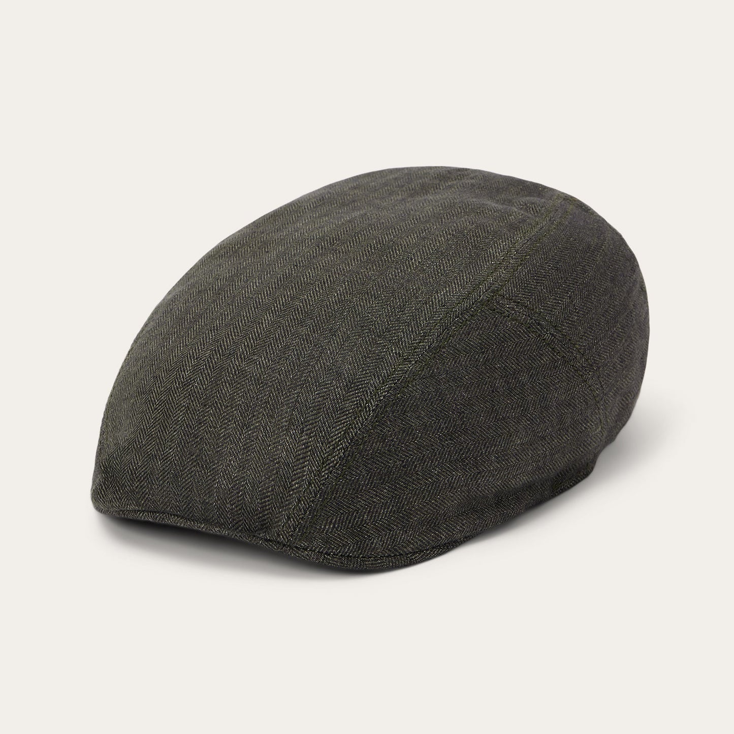 Herringbone Linen Ivy Cap | Stetson Olive Herringbone