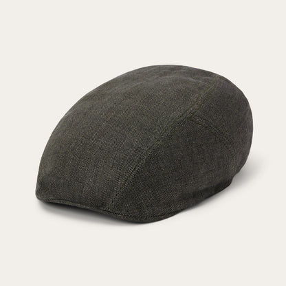 Herringbone Linen Ivy Cap | Stetson Olive Herringbone