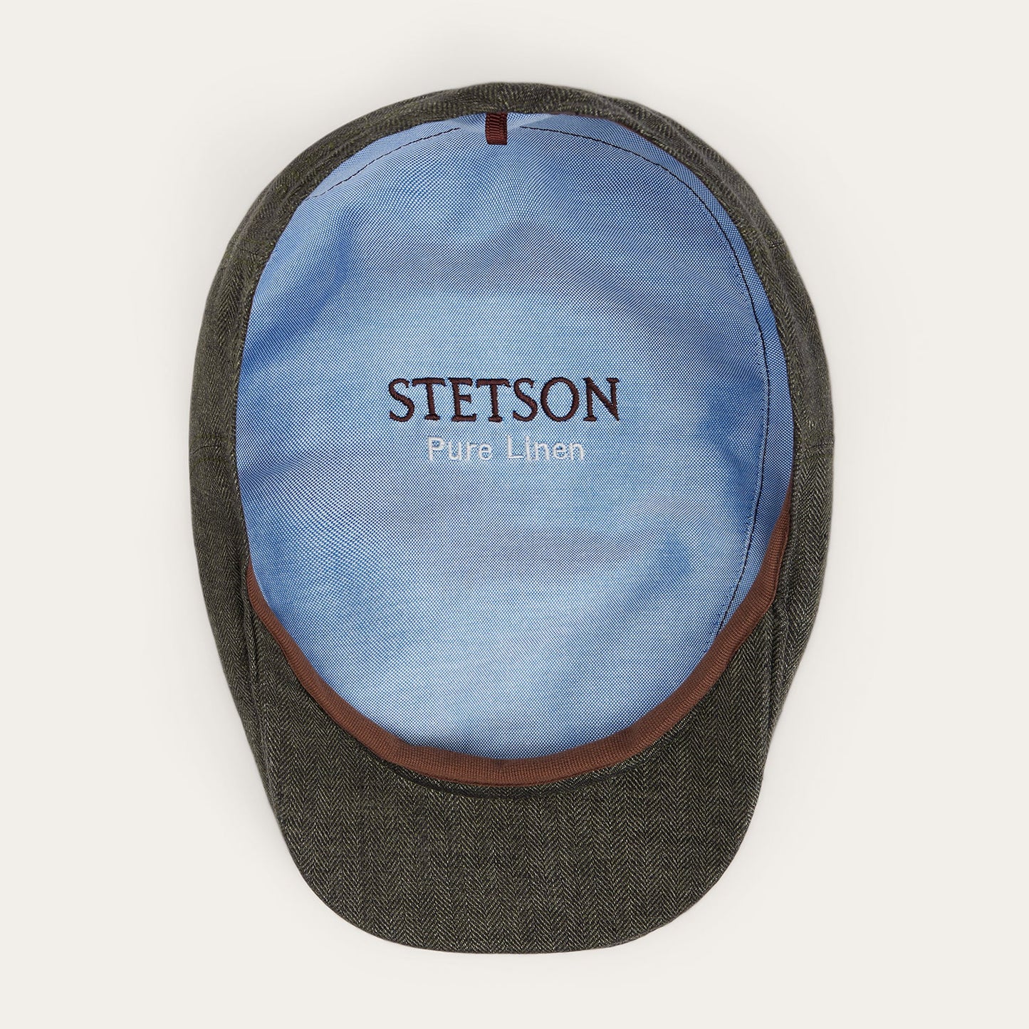 Herringbone Linen Ivy Cap | Stetson Olive Herringbone