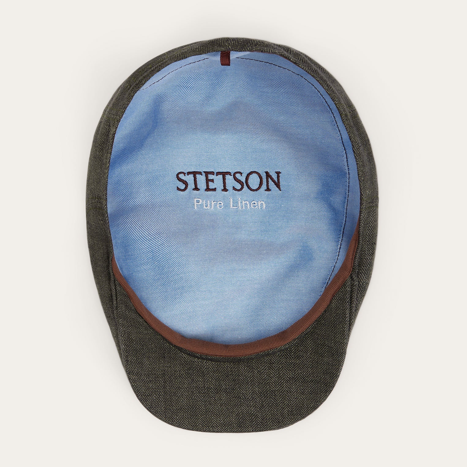 Herringbone Linen Ivy Cap | Stetson Olive Herringbone