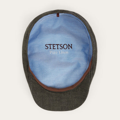 Herringbone Linen Ivy Cap | Stetson Olive Herringbone