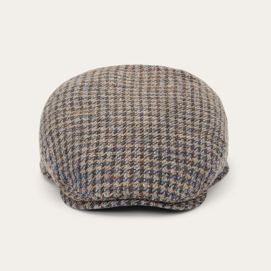 Linen/Cotton Houndstooth Driver Cap | Stetson Multicolor Houndstooth