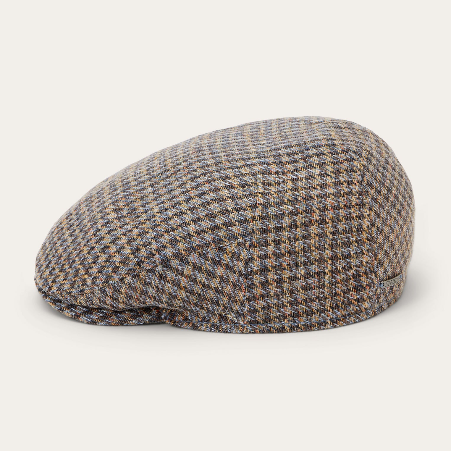 Linen/Cotton Houndstooth Driver Cap | Stetson Multicolor Houndstooth
