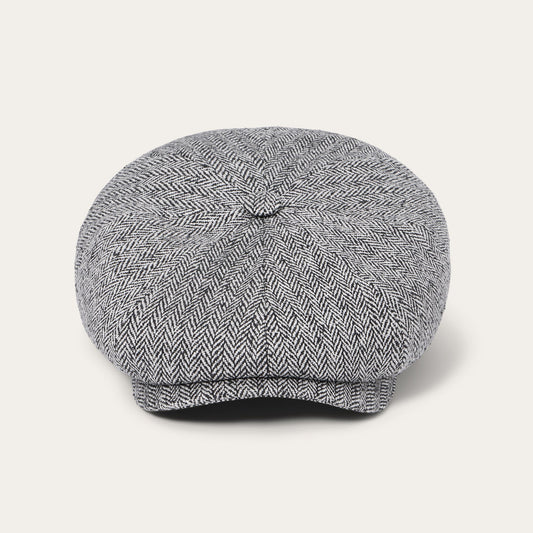 Herringbone Silk Hatteras | Stetson Black Herringbone