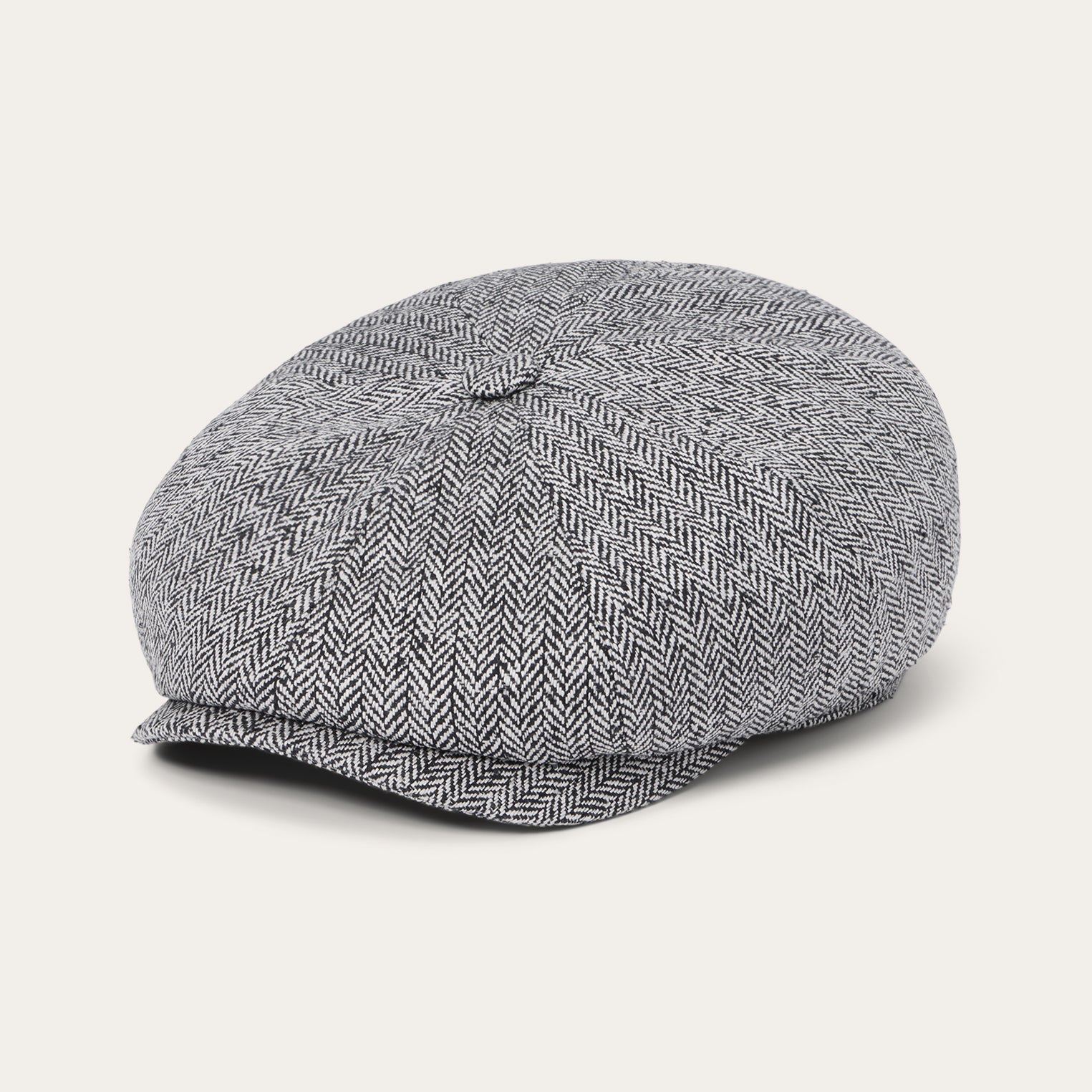 Herringbone Silk Hatteras | Stetson Black Herringbone