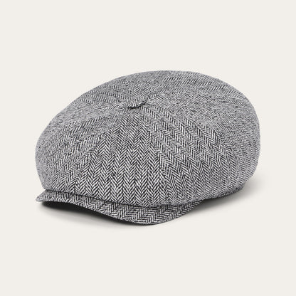 Herringbone Silk Hatteras | Stetson Black Herringbone