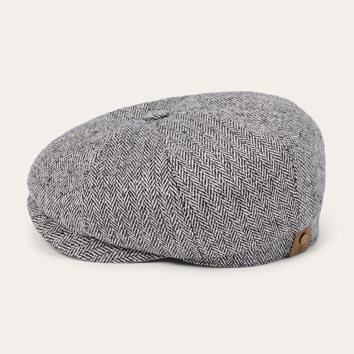 Herringbone Silk Hatteras | Stetson Black Herringbone