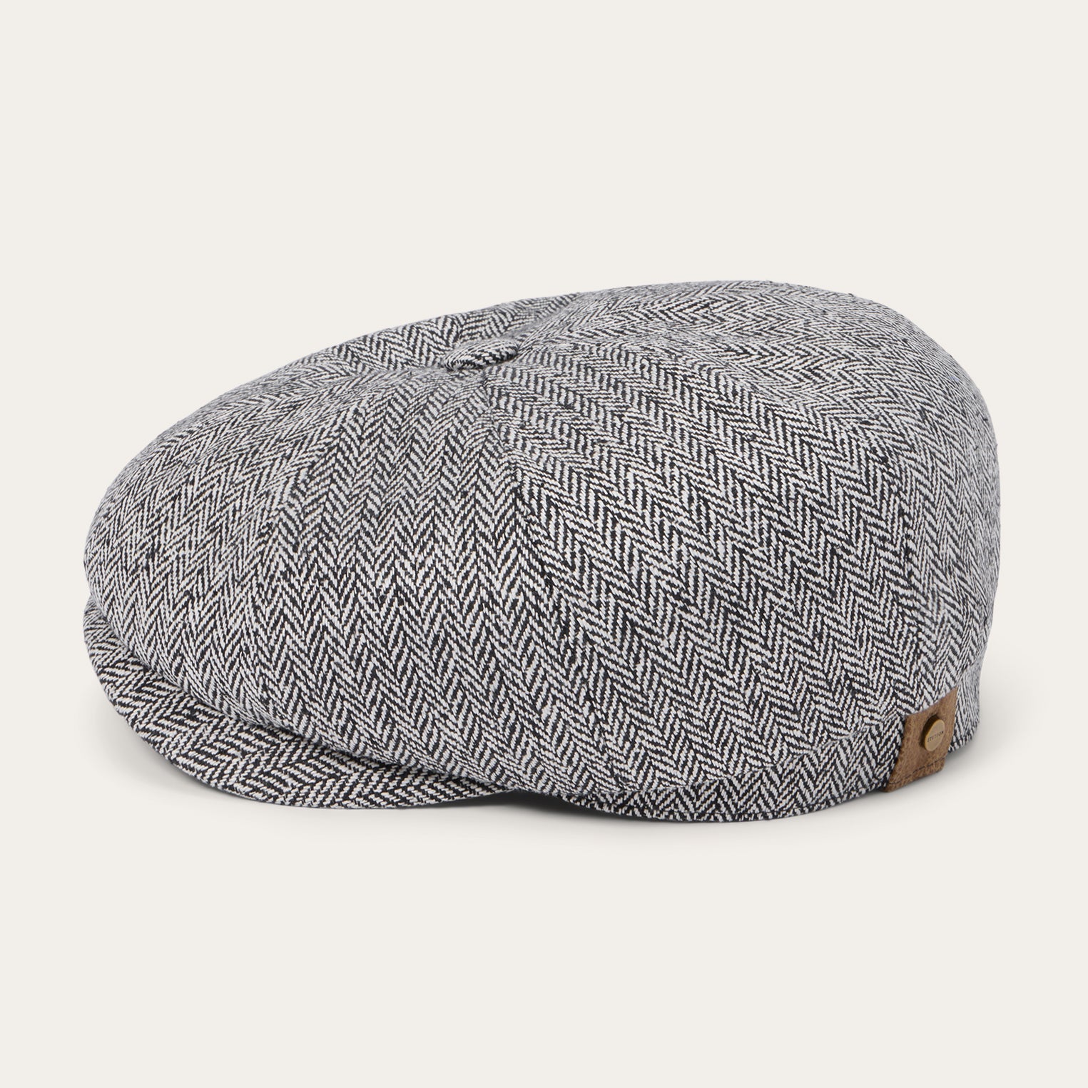 Herringbone Silk Hatteras | Stetson Black Herringbone