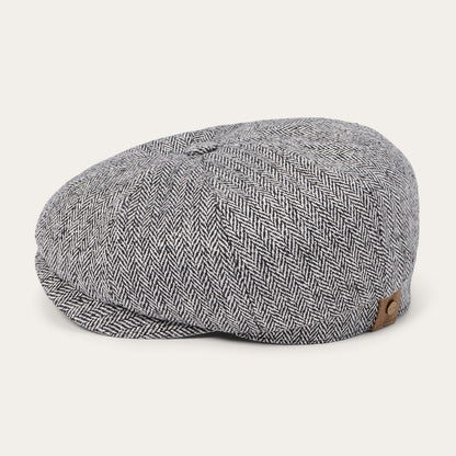 Herringbone Silk Hatteras | Stetson Black Herringbone