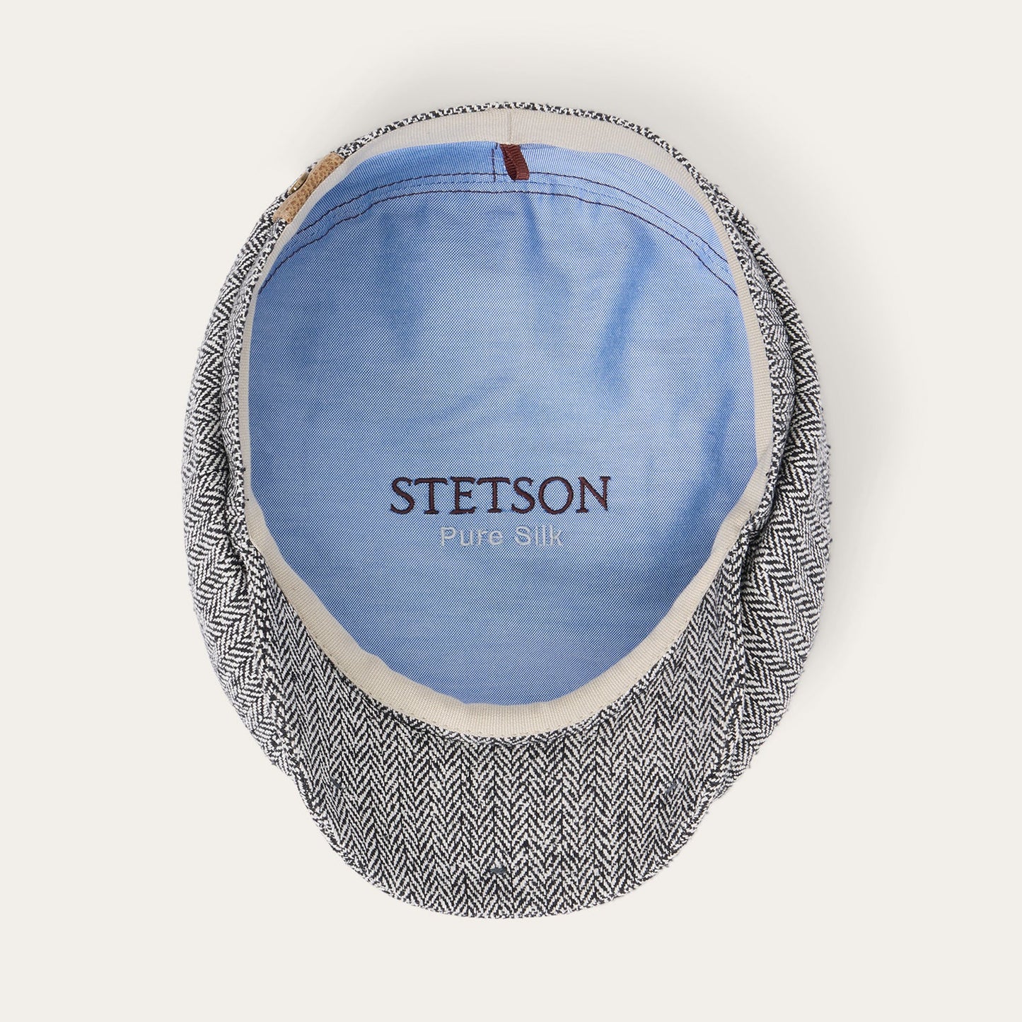Herringbone Silk Hatteras | Stetson Black Herringbone