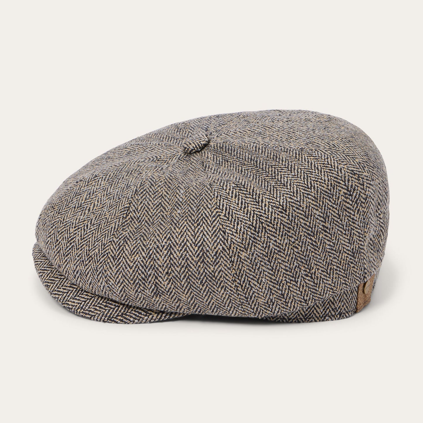 Herringbone Silk Hatteras | Stetson Black/Brown Herringbone