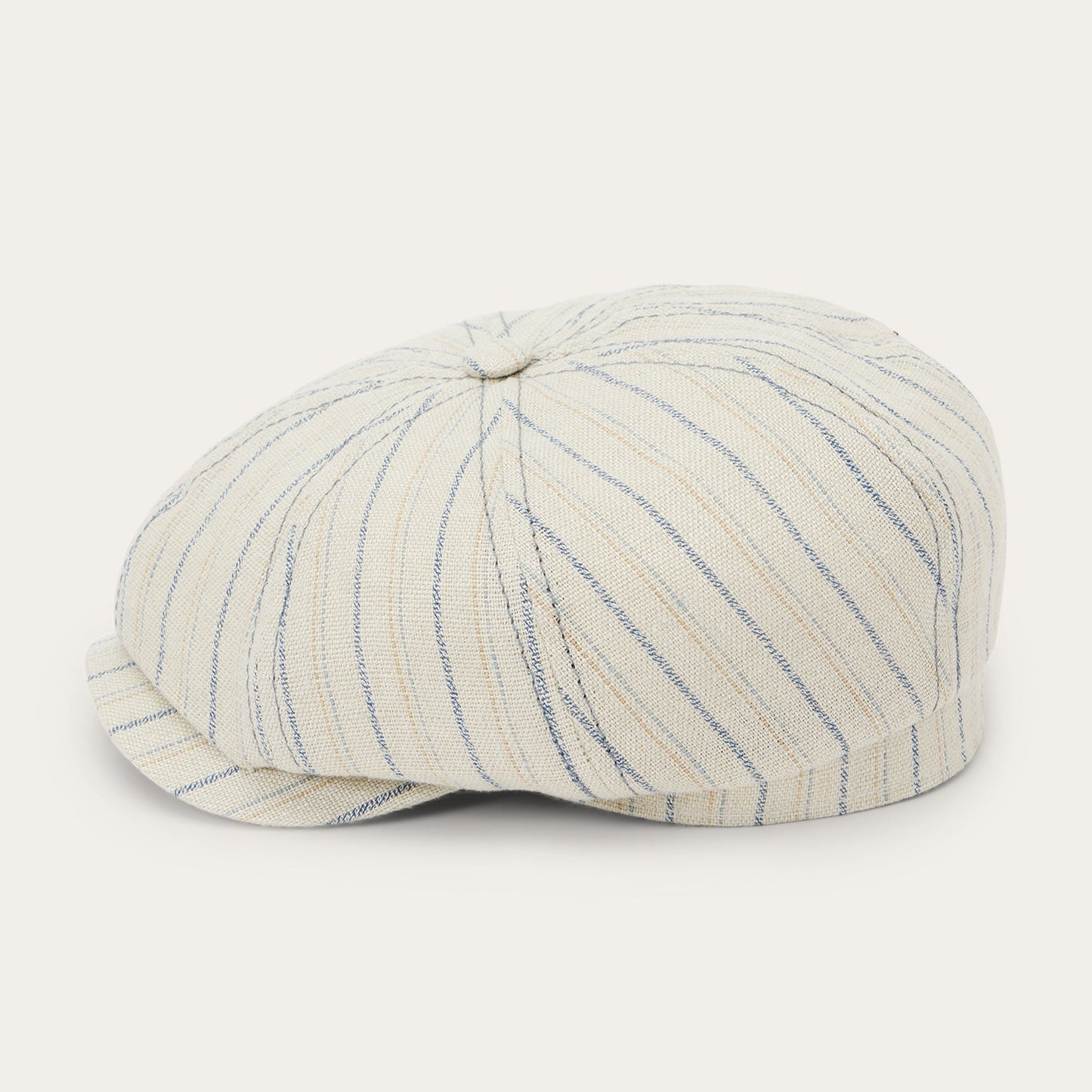 Striped Linen Hatteras | Stetson Off White With Stripes