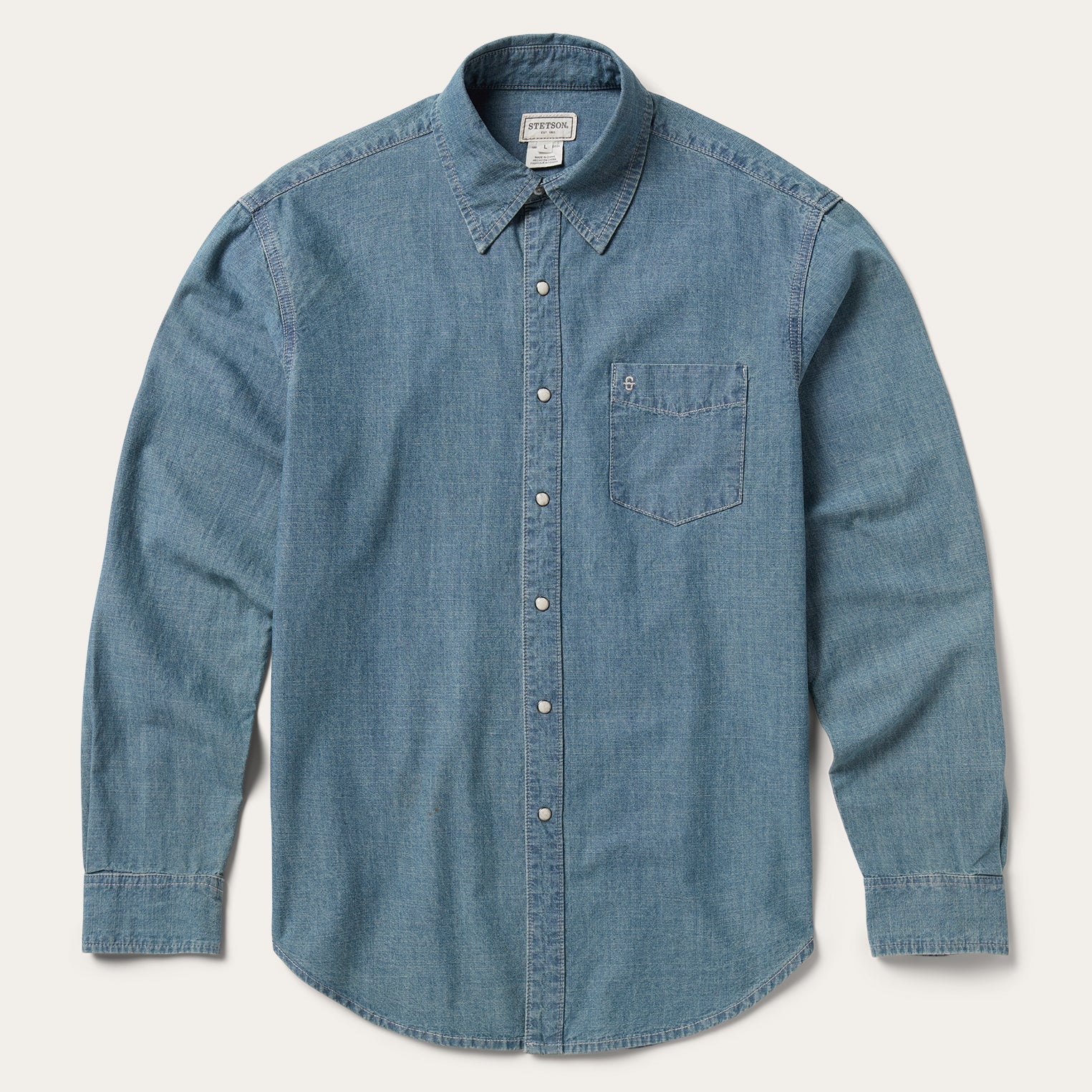Chambray Denim Shirt | Stetson Blue