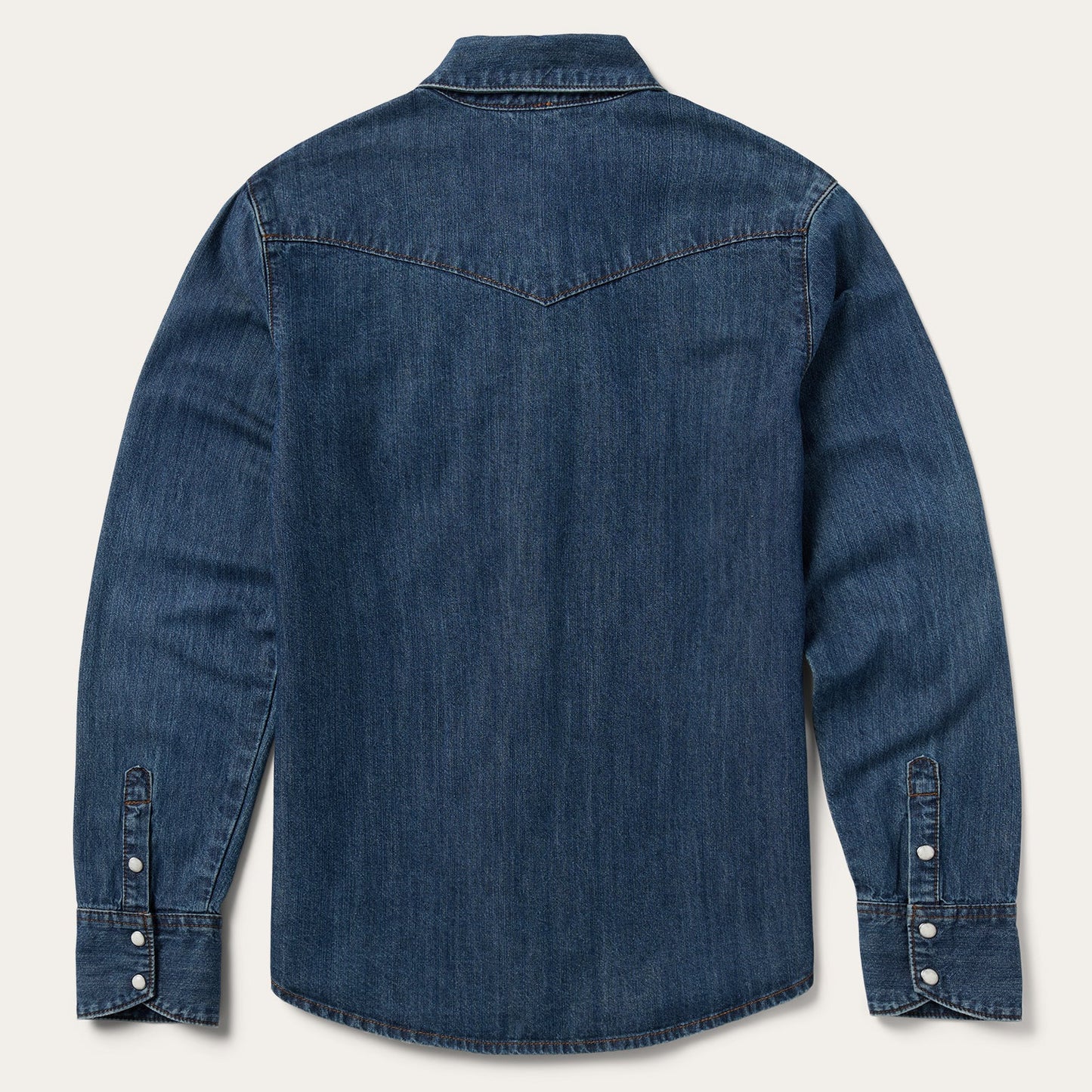 Dark Denim Snap Western Shirt | Stetson Blue