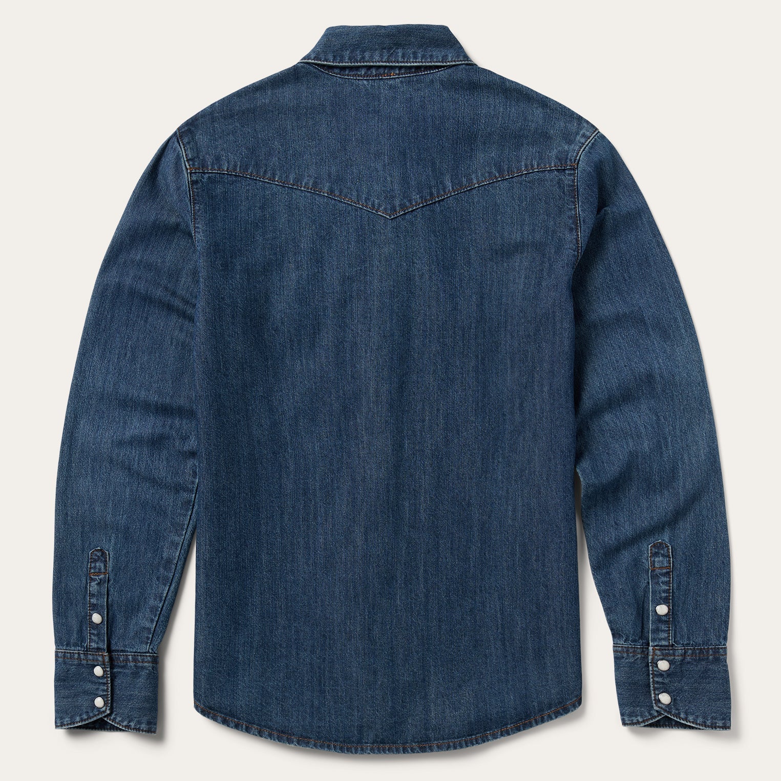 Dark Denim Snap Western Shirt | Stetson Blue