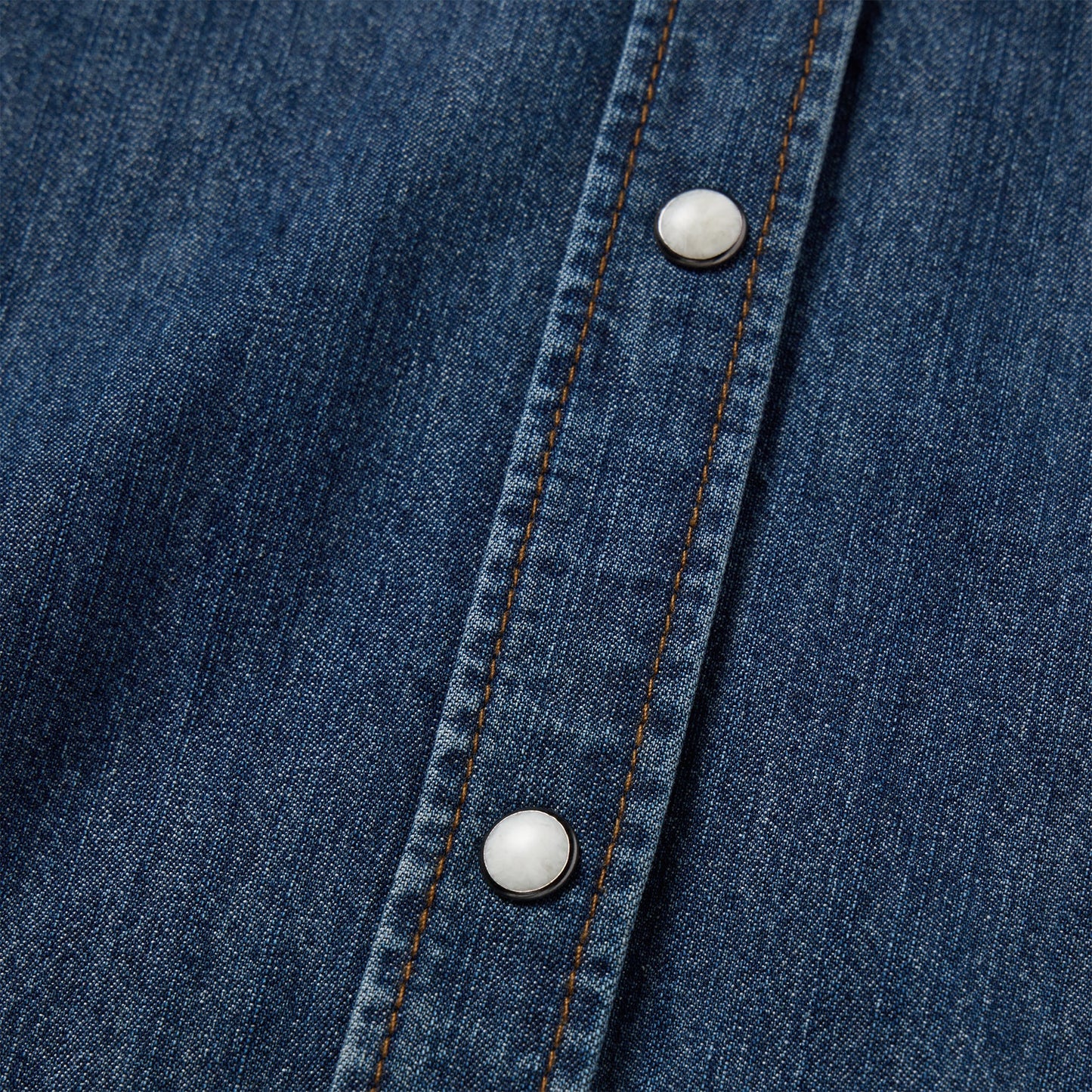 Dark Denim Snap Western Shirt | Stetson Blue