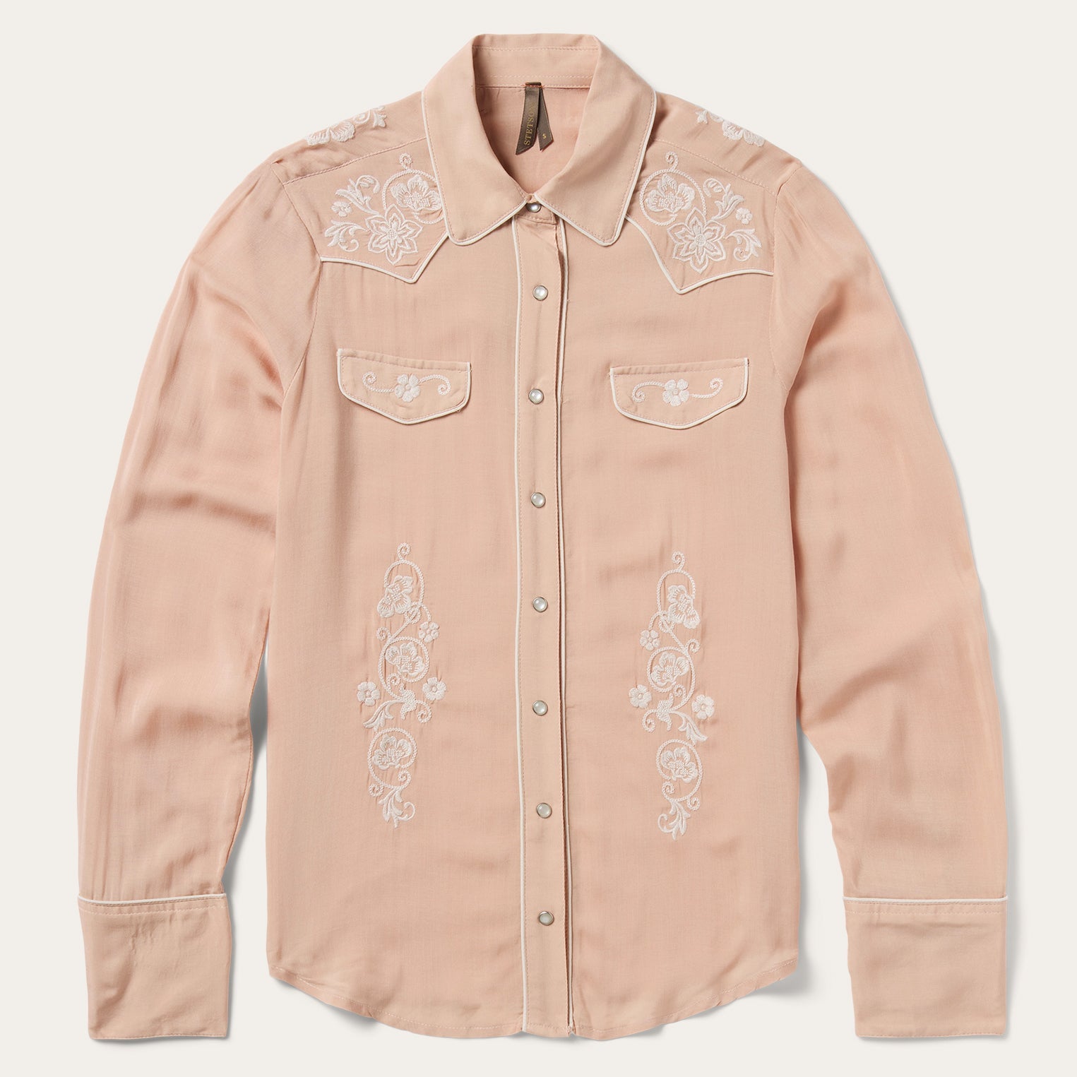 Blush Embroidered Western Shirt | Stetson Pink