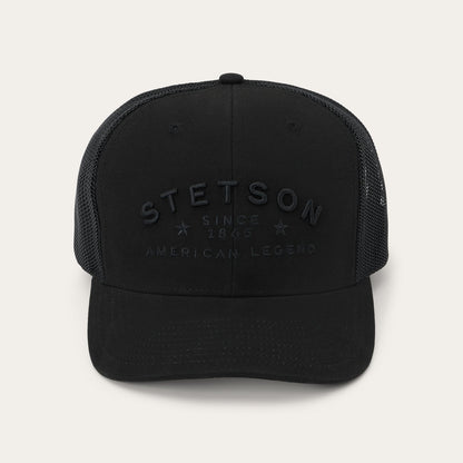 American Legend Trucker Cap | Stetson Black/Black