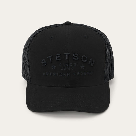American Legend Trucker Cap | Stetson Black/Black