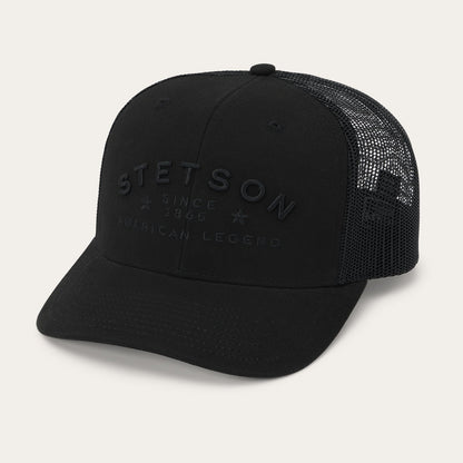 American Legend Trucker Cap | Stetson Black/Black