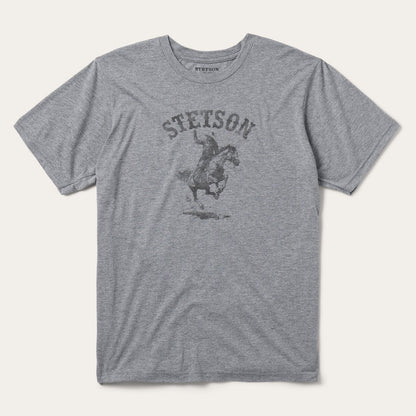Bronco Rider Graphic Tee | Stetson Grey