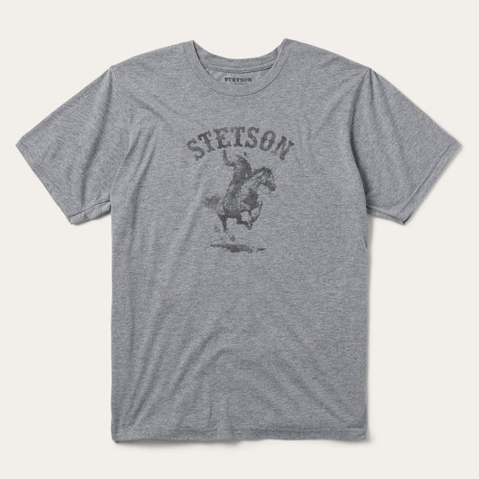 Bronco Rider Graphic Tee | Stetson Grey