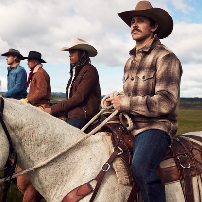 Wool Plaid Shirt Jacket | Stetson Brown