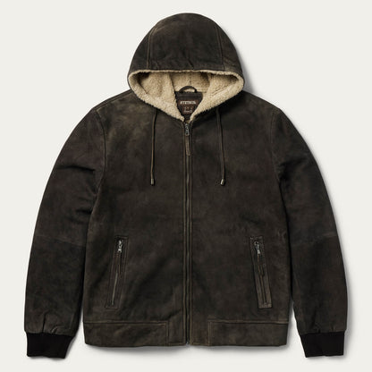 Suede Hooded Jacket | Stetson Brown