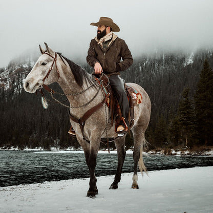 Suede Hooded Jacket | Stetson Brown