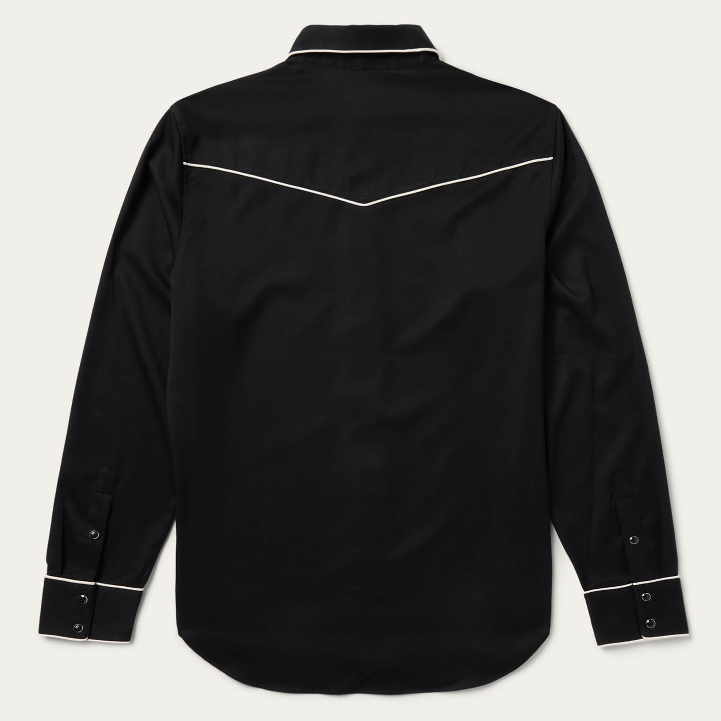 Vintage Piped Western Shirt | Stetson Black