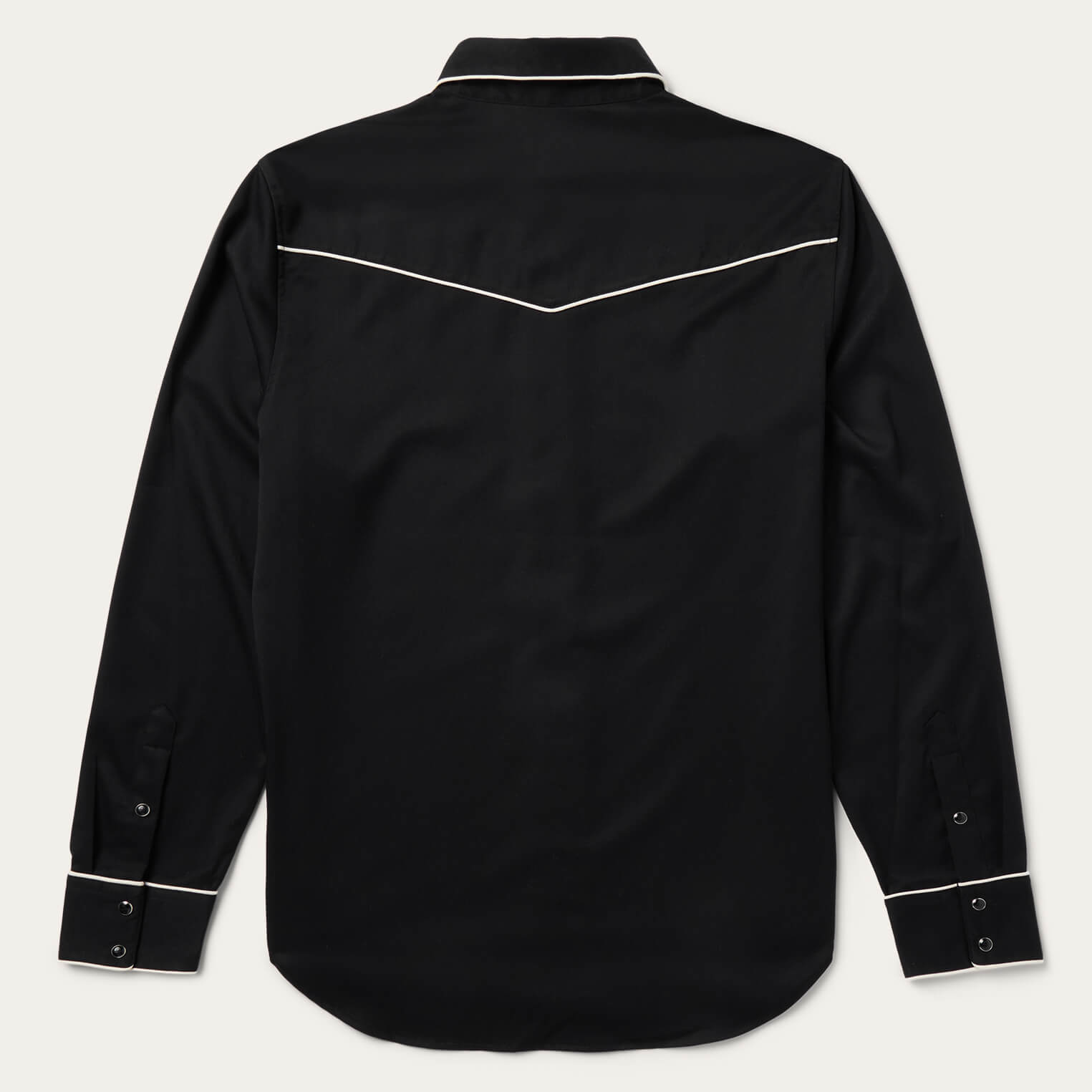 Vintage Piped Western Shirt | Stetson Black