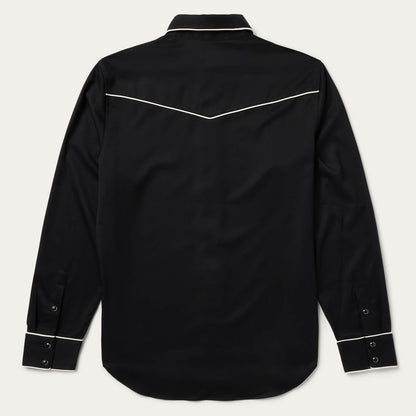 Vintage Piped Western Shirt | Stetson Black