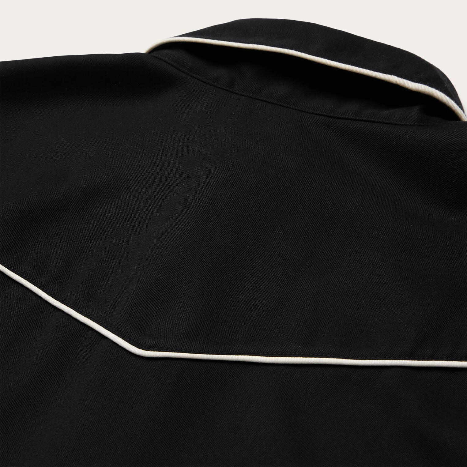 Vintage Piped Western Shirt | Stetson Black