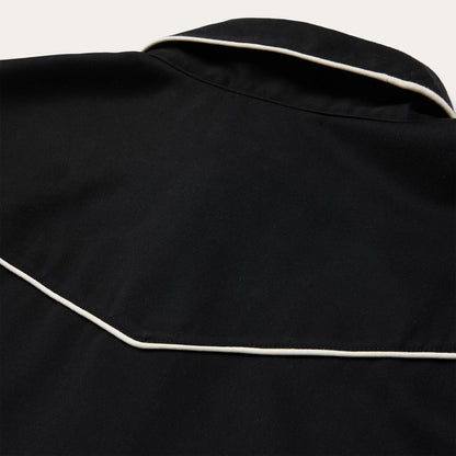 Vintage Piped Western Shirt | Stetson Black