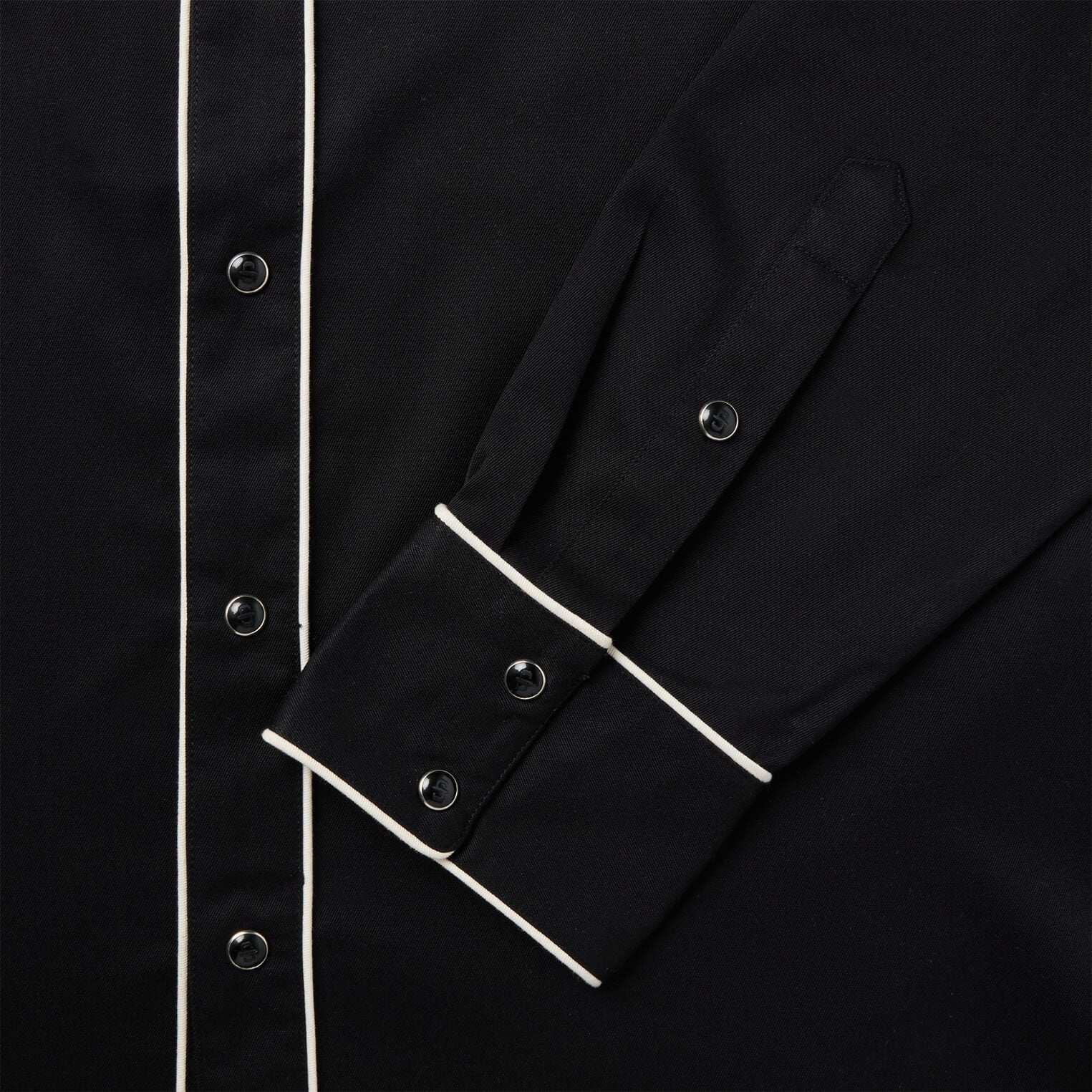 Vintage Piped Western Shirt | Stetson Black