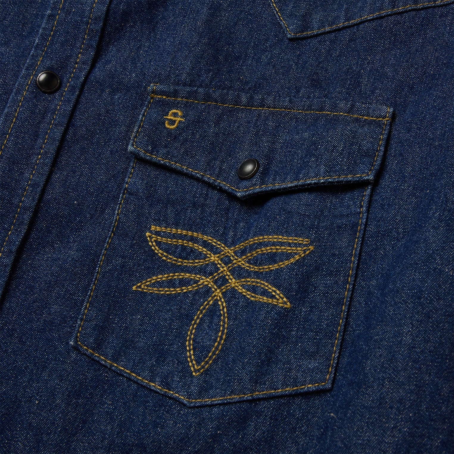 Boot Stitch Raw Denim Shirt | Stetson Blue