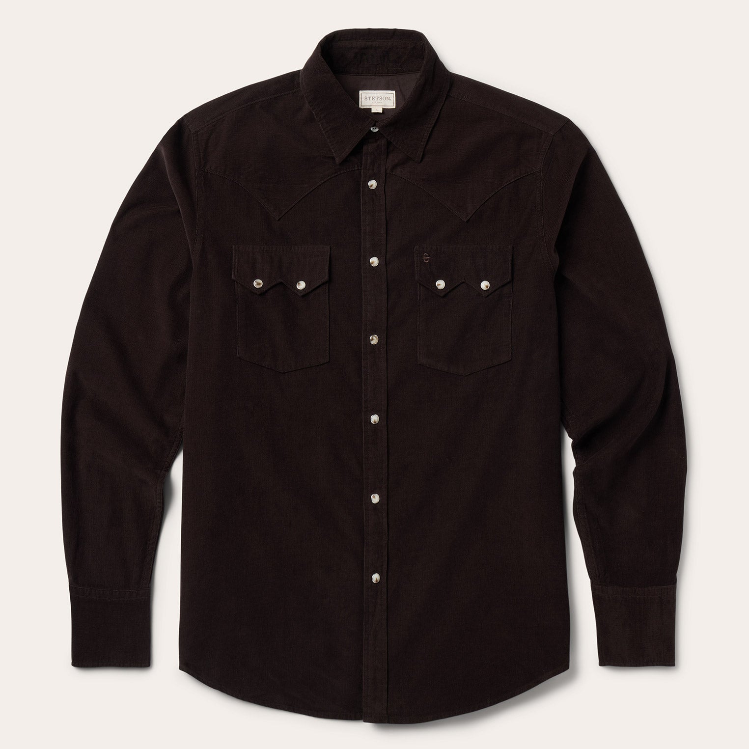 Corduroy Western Shirt | Stetson Brown