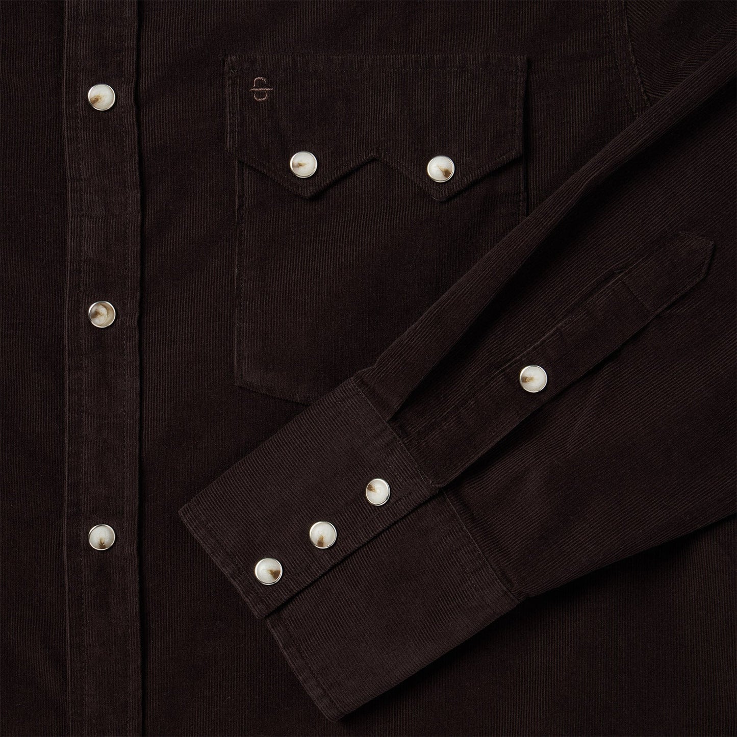 Corduroy Western Shirt | Stetson Brown