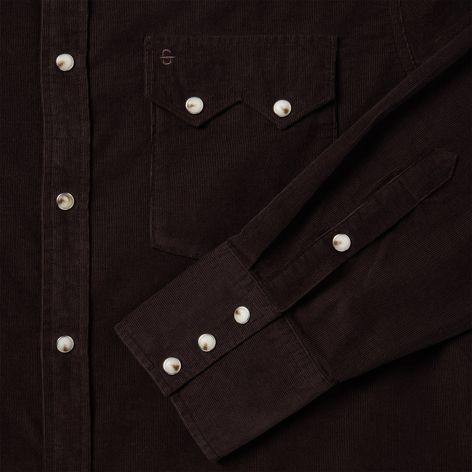 Corduroy Western Shirt | Stetson Brown