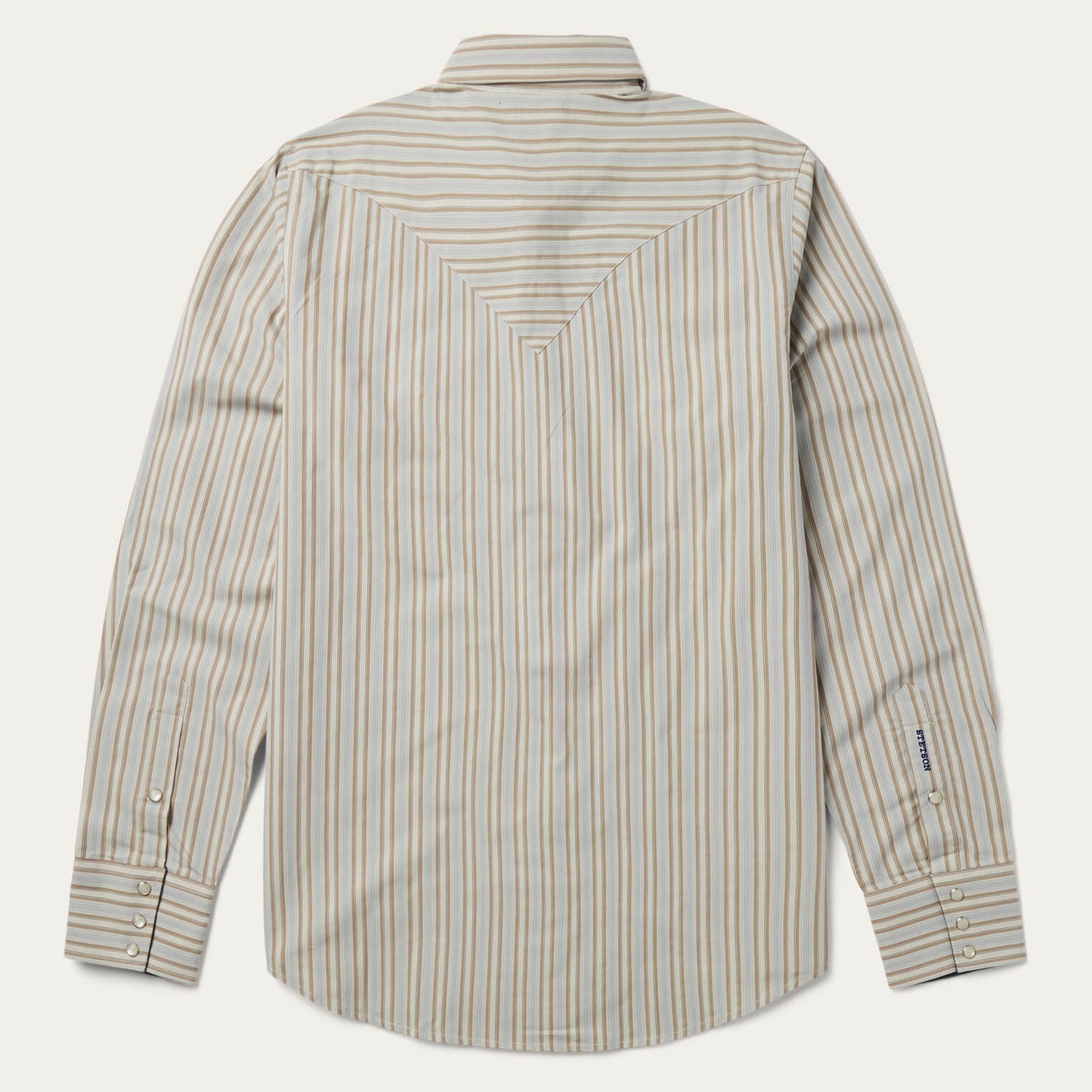 Ticking Stripe Western Shirt | Stetson Brown