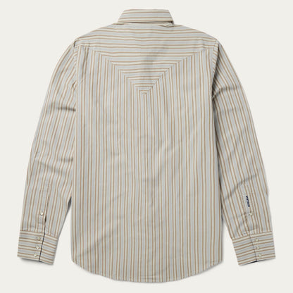 Ticking Stripe Western Shirt | Stetson Brown