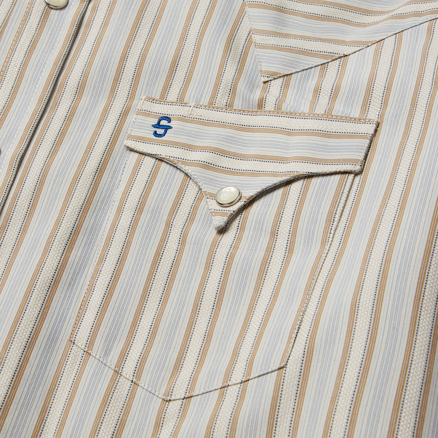 Ticking Stripe Western Shirt | Stetson Brown