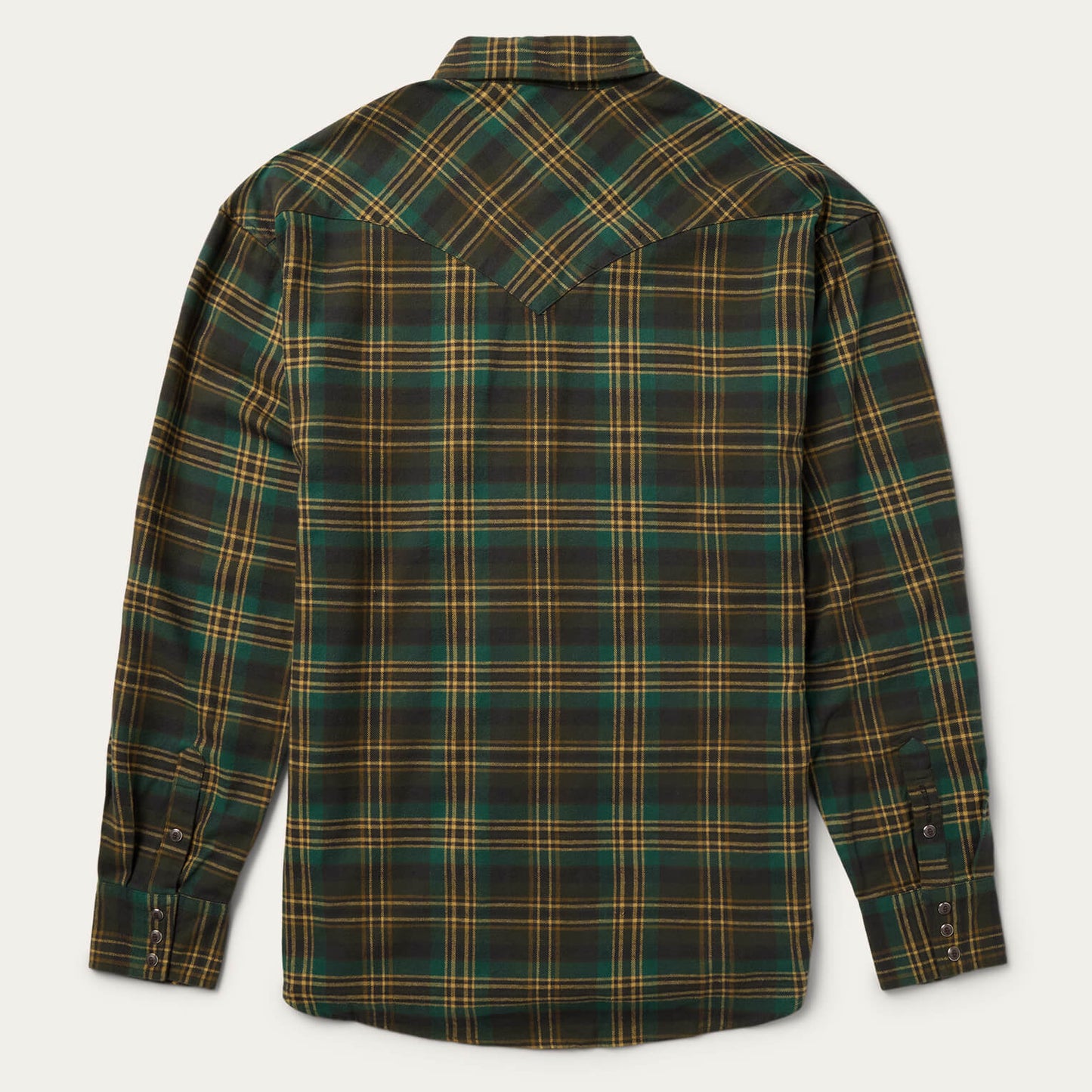 Brushed Flannel Western Shirt | Stetson Green