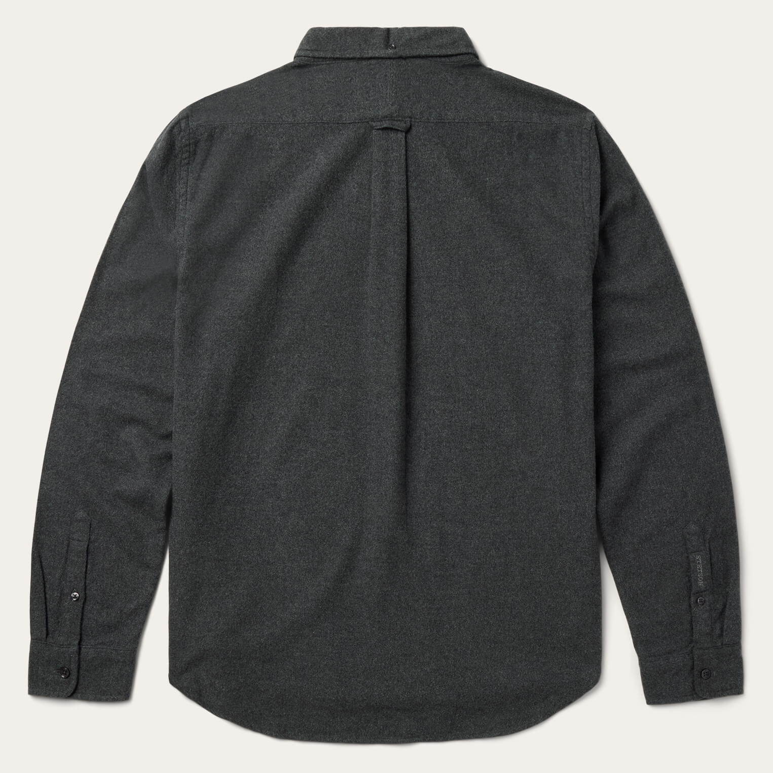 Heathered Flannel Button-Down Shirt | Stetson Grey
