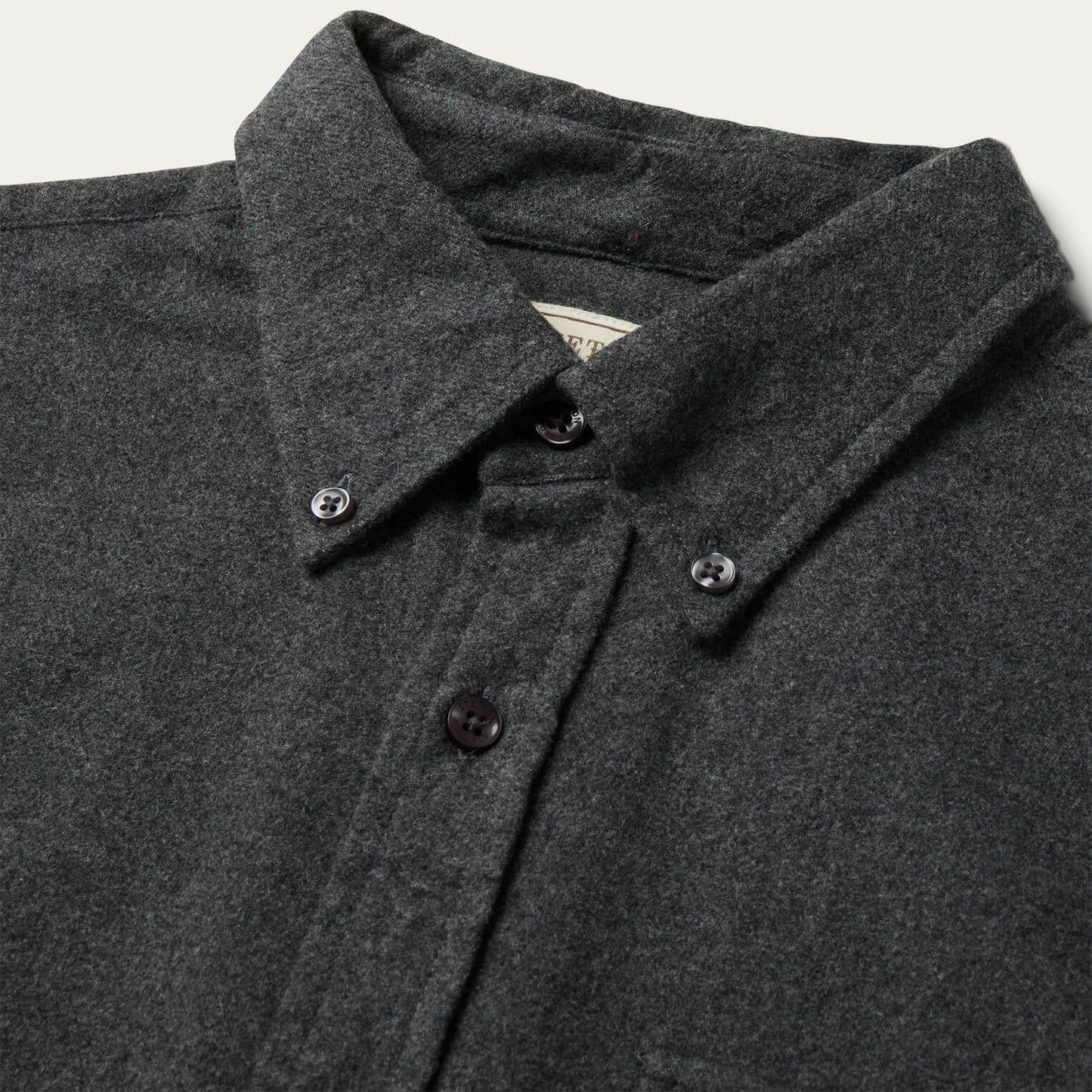 Heathered Flannel Button-Down Shirt | Stetson Grey