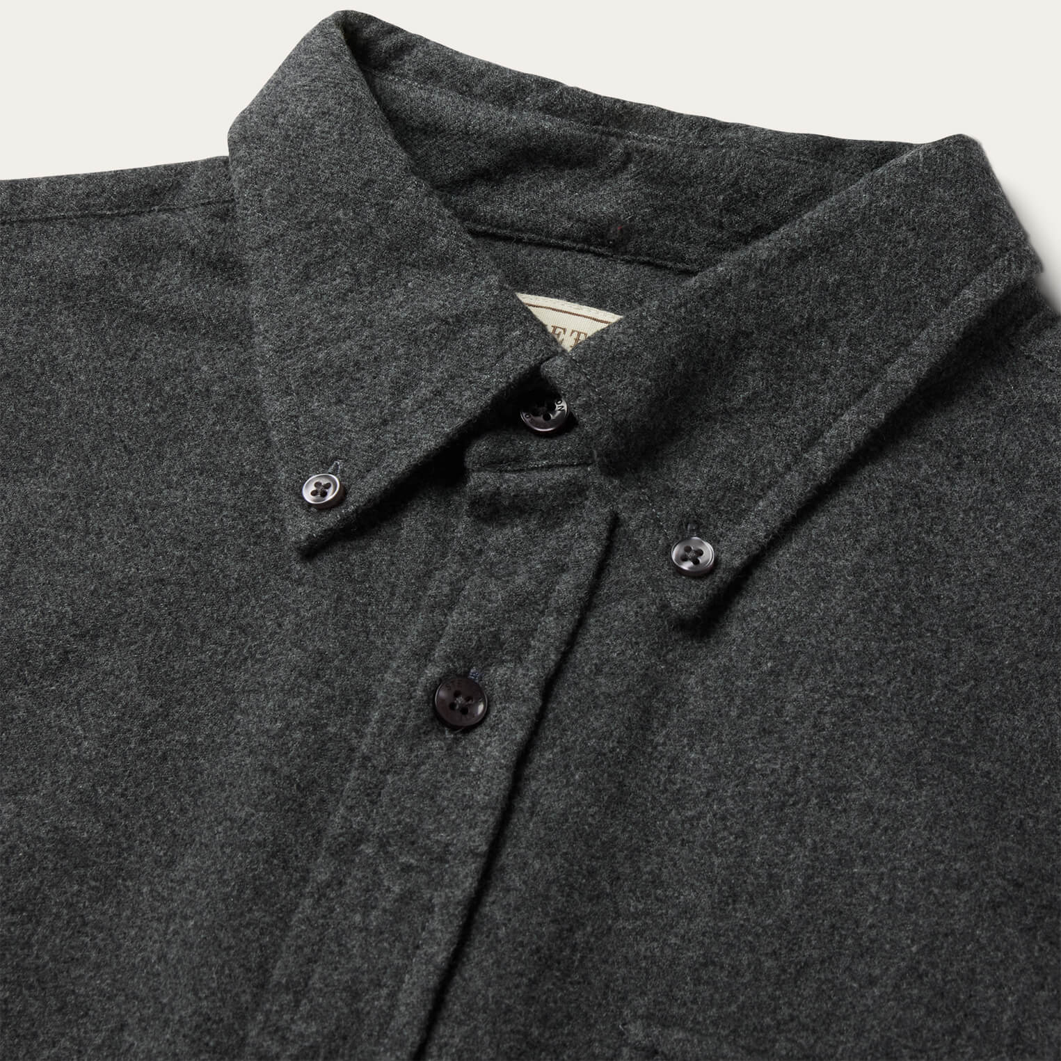 Heathered Flannel Button-Down Shirt | Stetson Grey