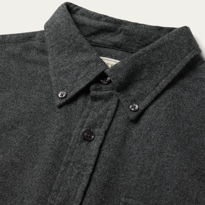 Heathered Flannel Button-Down Shirt | Stetson Grey