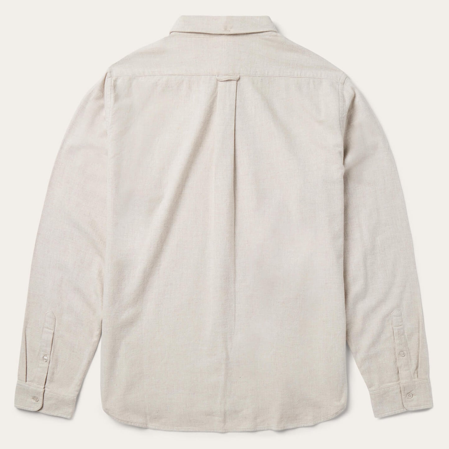 Heathered Flannel Button-Down Shirt | Stetson White