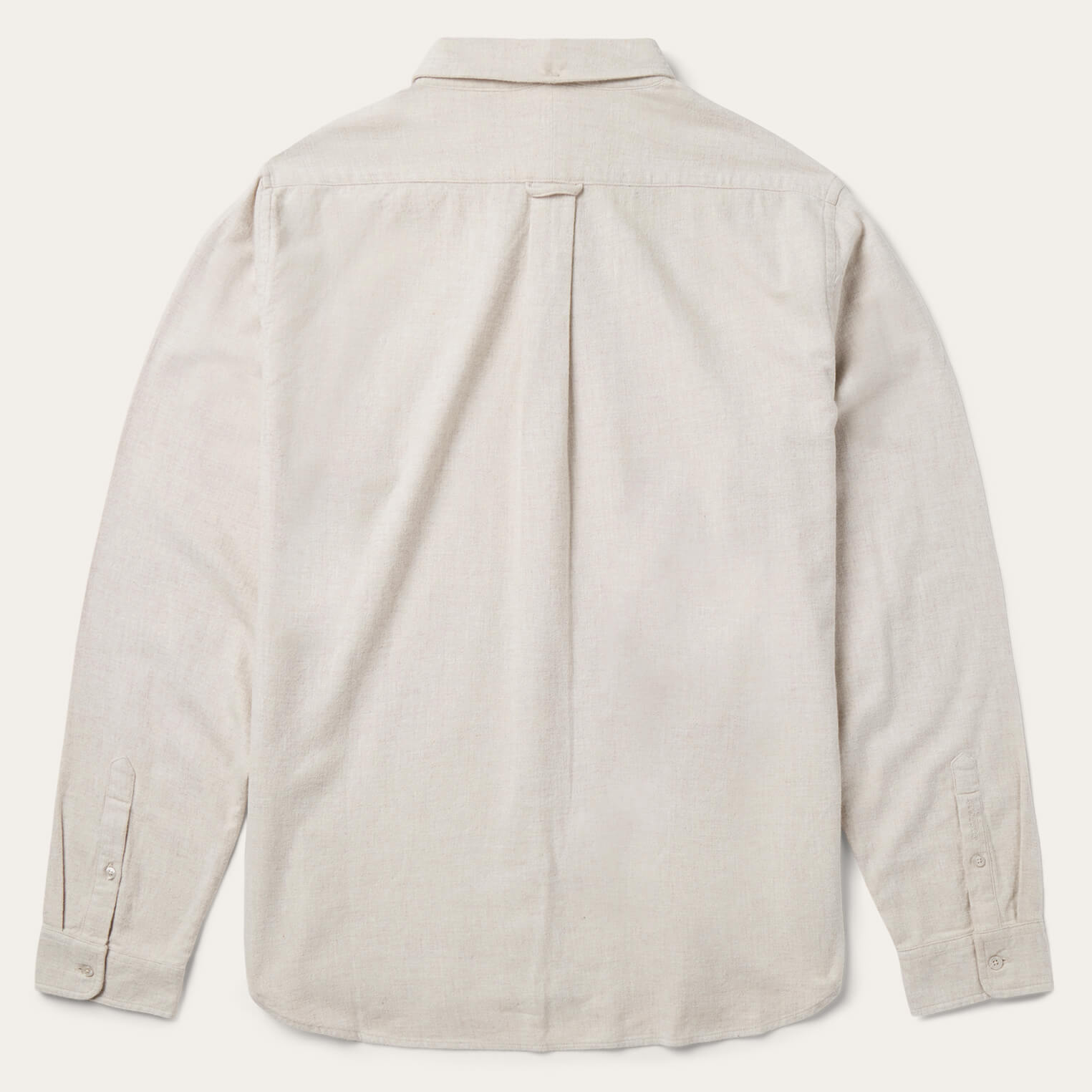 Heathered Flannel Button-Down Shirt | Stetson White