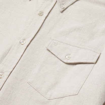 Heathered Flannel Button-Down Shirt | Stetson White